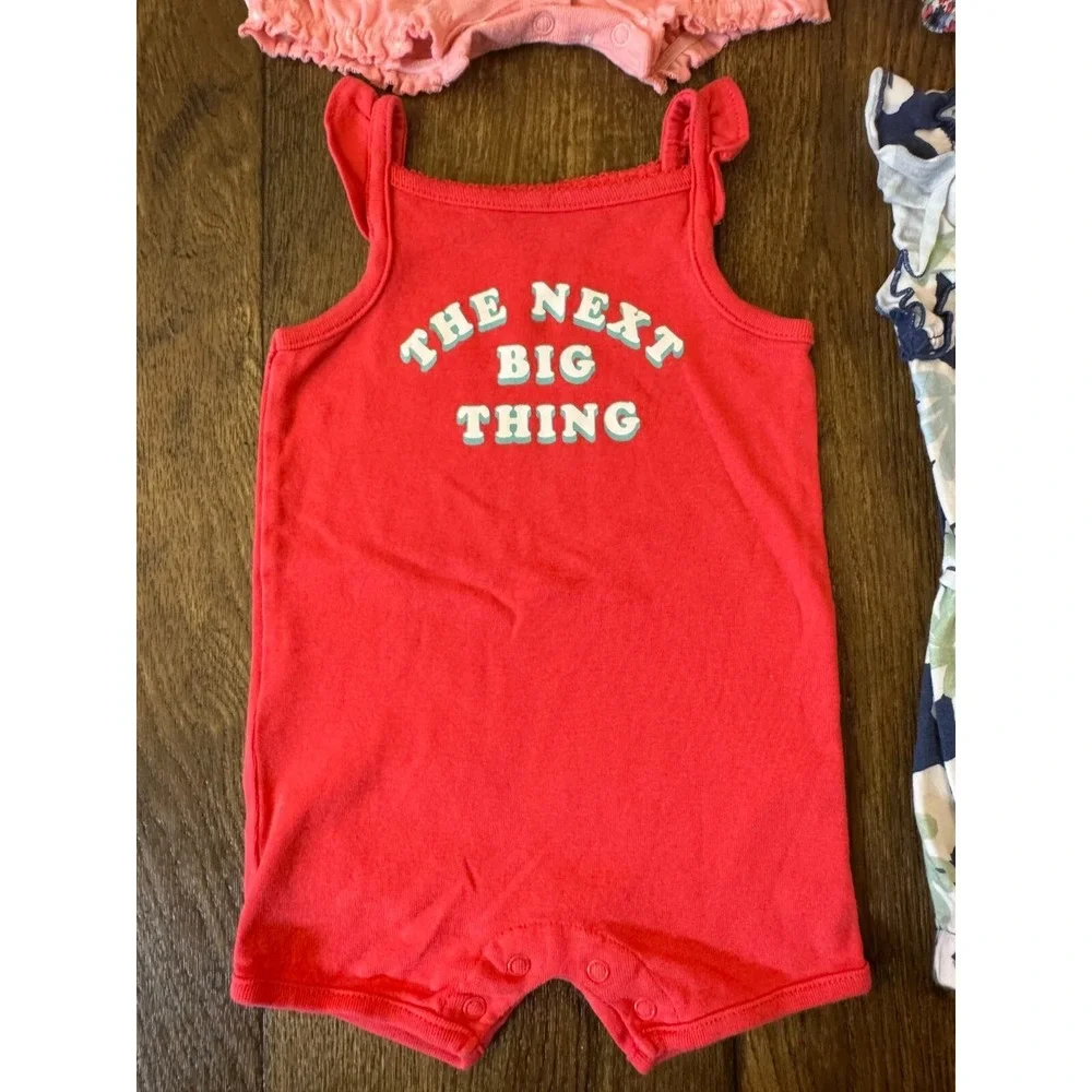 Carters‎ Baby Girl 6 Months Clothes Lot Romper Shorts Summer Outfits Flowers Big